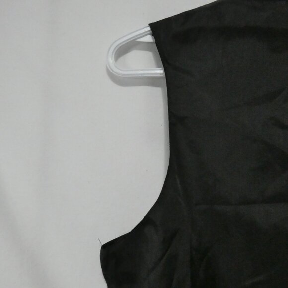 H&M | 36R | Black Button-Up Vest | Pockets | Back Belt Buckle - Picture 9 of 14